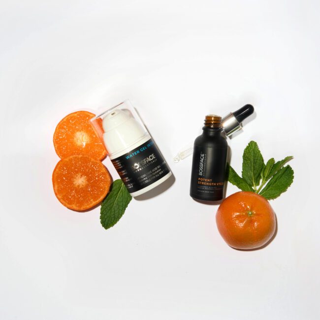 Bossface HA water gel 15% skincare product with Vitamn C and oranges