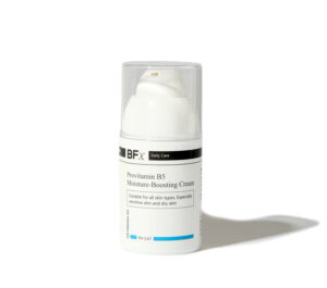 BFx Medi b5 Pro Vitamin Cream in a white bottle with a white background