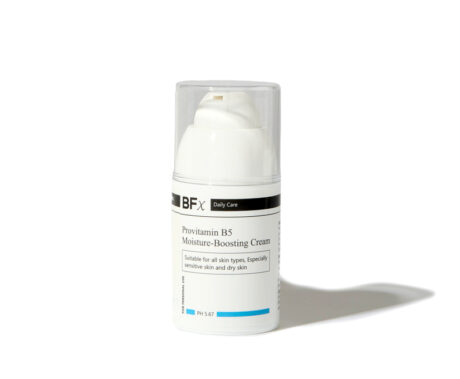 BFx Medi b5 Pro Vitamin Cream in a white bottle with a white background