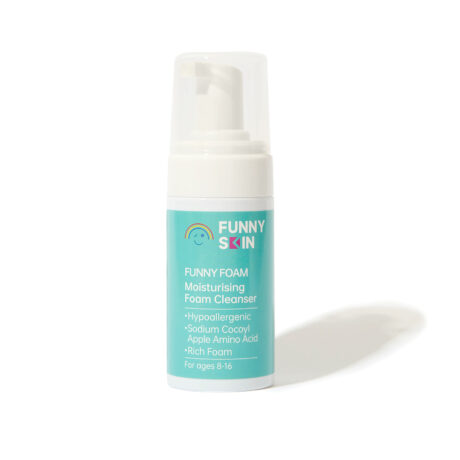 Funny Foam Cleanser bottle against a white background