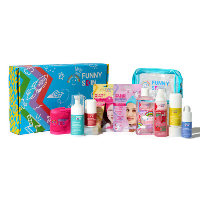 Funny skin all stars kit - all products in a blue box