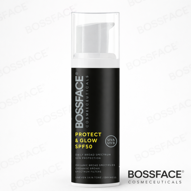 BOSSFACE protect and glow SPF50 travel size product
