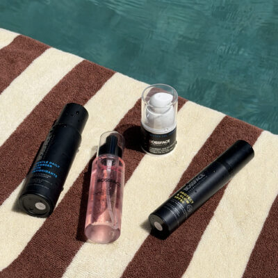 bossface summer ready skincare on a towel